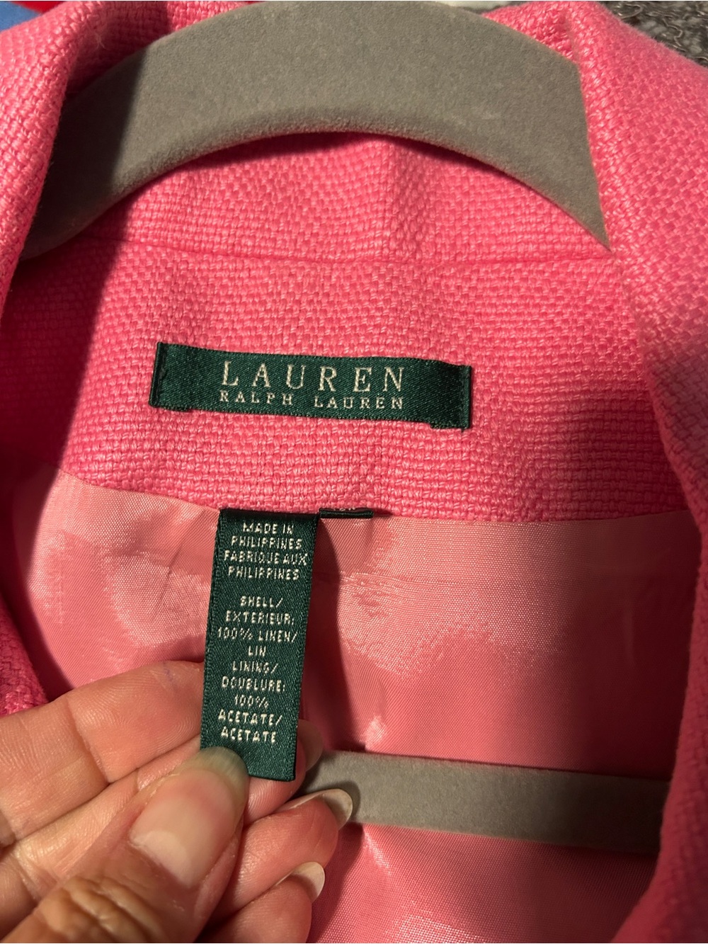 Ralph Lauren Pink Jacket with Black Trim - Picture 4 of 4